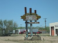 USA - Tucumcari NM - Abandoned Ranch House Cafe Neon Sign (21 Apr 2009)